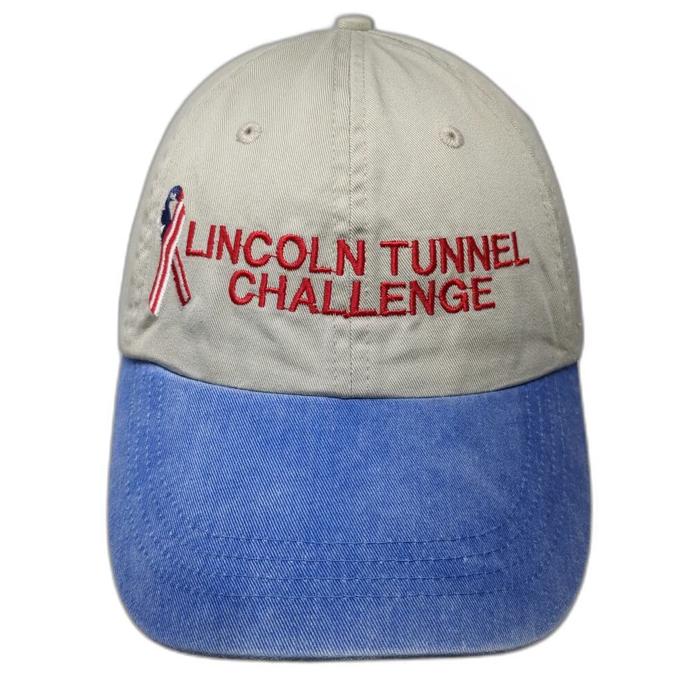 Anvil Baseball Cap Beige Blue One Size Lincoln Tunnel Challenge Hat Slideback
